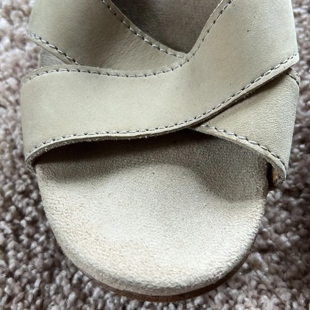 Dansko Leather Strappy Beige Slide Sandals - Size 41 - Picture 8 of 10
